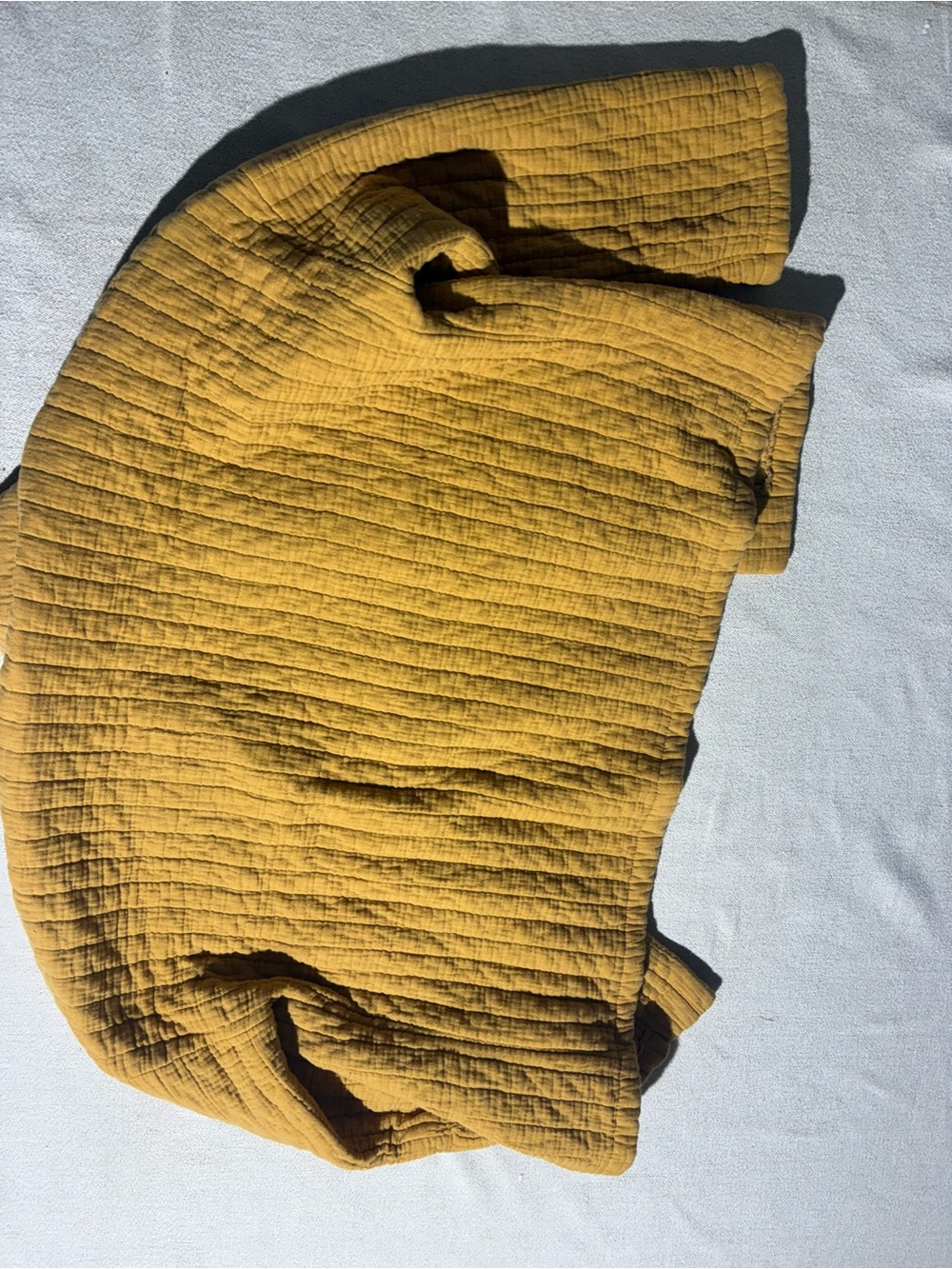 L’atelier Paris Intuition Quilted Mustard Open-Front Jacket Oversized S-L - Picture 8 of 11